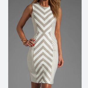 Milly Chevron Striped Sleeveless Dress